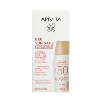 Apivita Bee Sun Safe Daily Age Repair színezett fluid ráncok és pigmentfoltok ellen SPF50 50ml