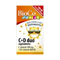 BioCo C+D duo junior erdei gyümölcs ízű rágótabletta 100x