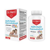 Dr. Herz Multivitamin + D3 rágótabletta gyermekeknek 60x