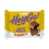 Torras Hey Go tejcsokoládé ropogós rizzsel és édesítőszerrel 60g
