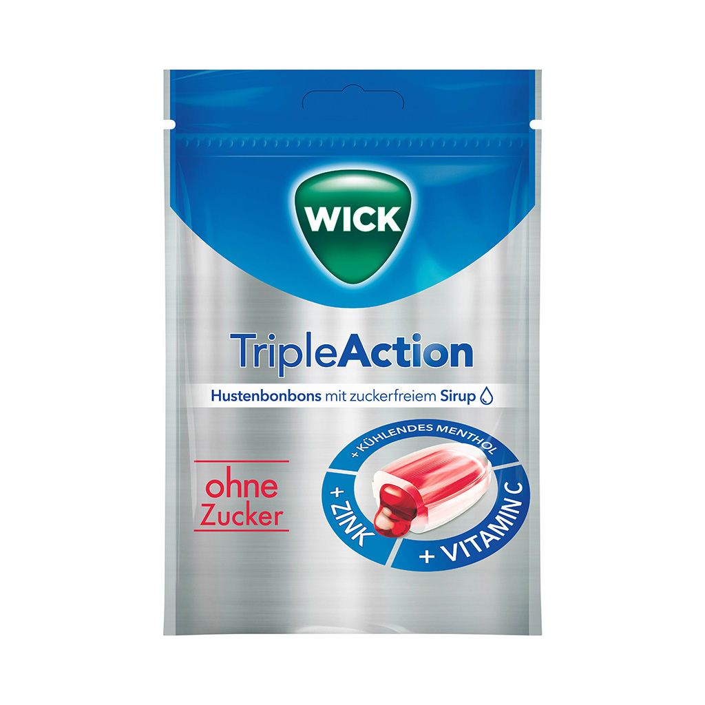 Wick Triple Action cukmentes torokcukor - 72g