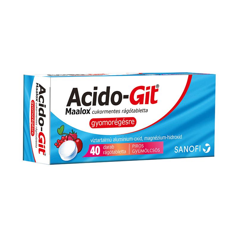 Acido-GIT Maalox cukormentes rágótabletta