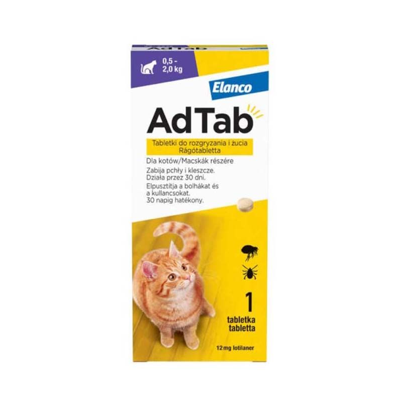 AdTab 12 mg rágótabletta macskáknak A.U.V.