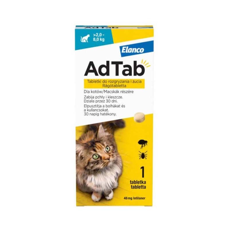 AdTab 48 mg rágótabletta macskáknak A.U.V.