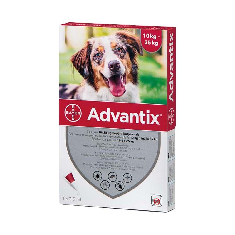 Advantix spot on 10-25kg közötti kutyáknak a.u.v.