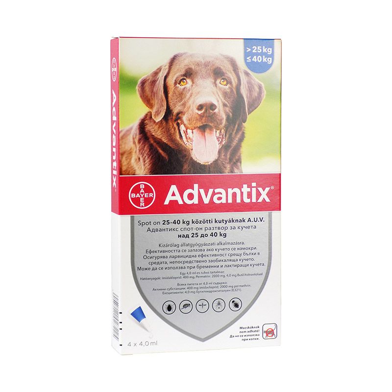 Advantix Spot on 25-40 kg közötti kutyáknak A.U.V.