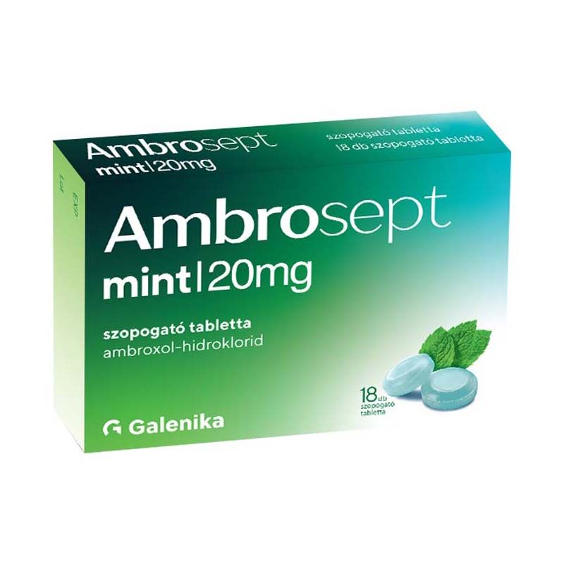Ambrosept Mint 20 mg szopogató tabletta