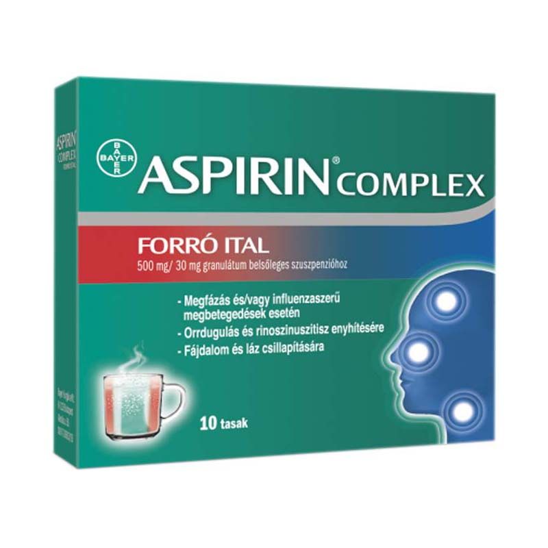 Aspirin Complex forró ital 500 mg/30 mg granulátum belsőleges szuszpenzióhoz