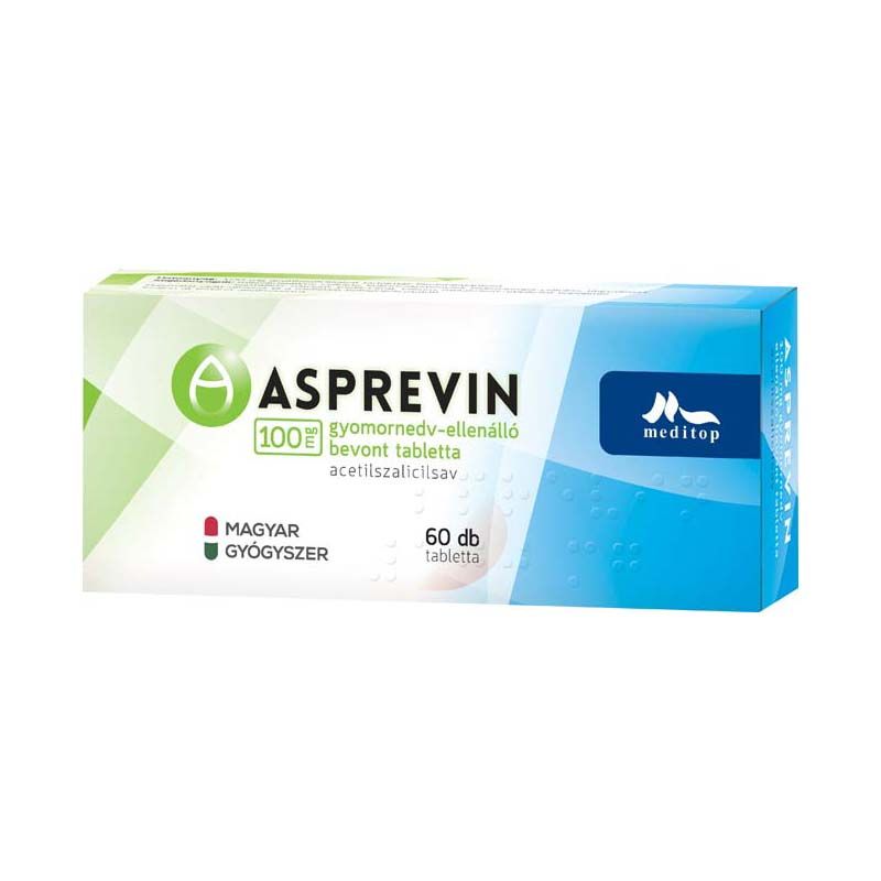 Asprevin 100 mg gyomornedv-ellenálló bevont tabletta