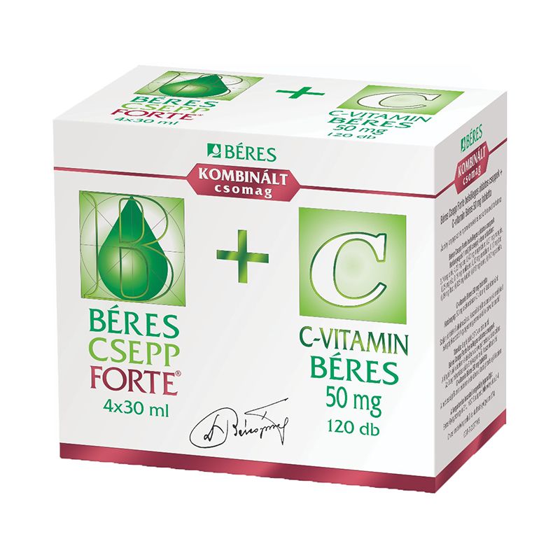 Béres Csepp Forte belsőleges oldatos cseppek + Béres C-vitamin 50 mg tabletta