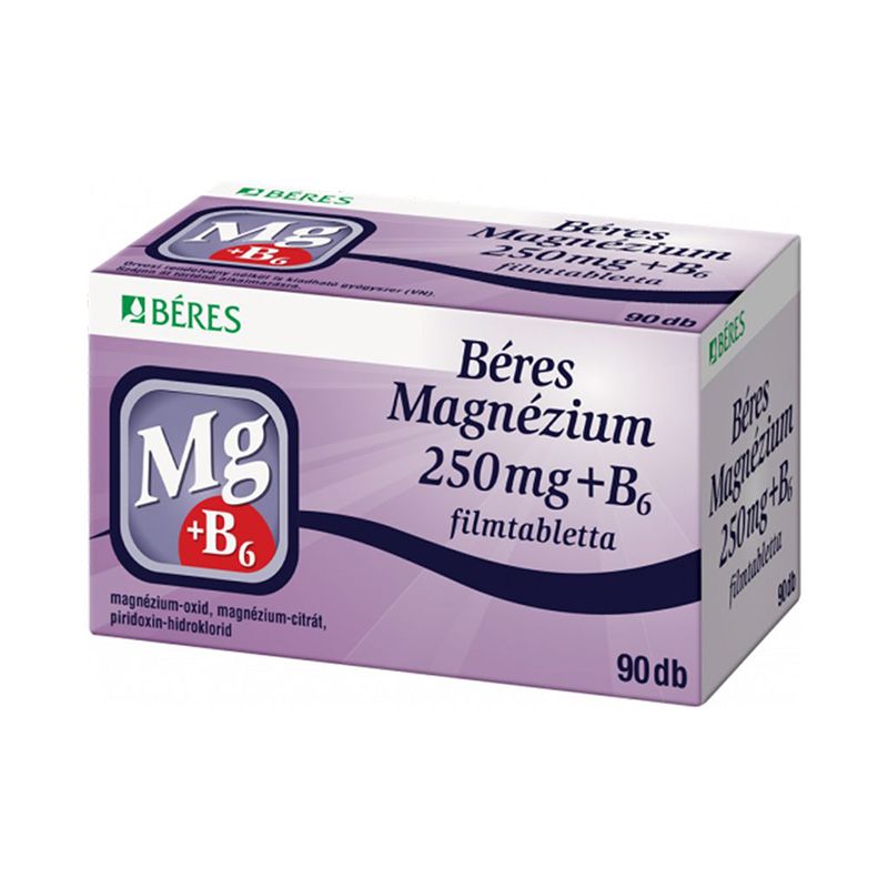 Béres Magnézium 250 mg + B6 filmtabletta