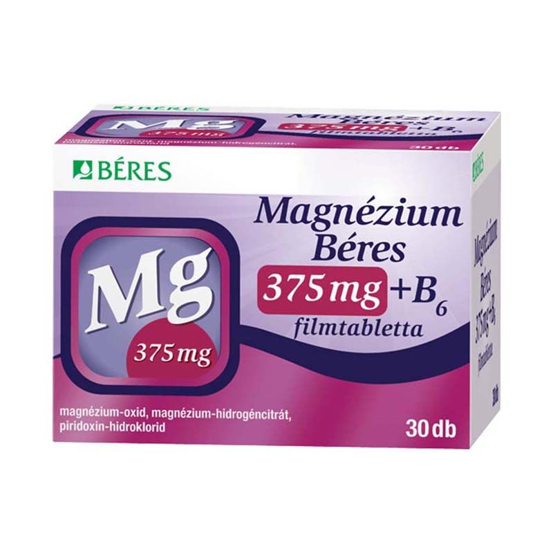 Béres Magnézium 375 mg + B6 filmtabletta