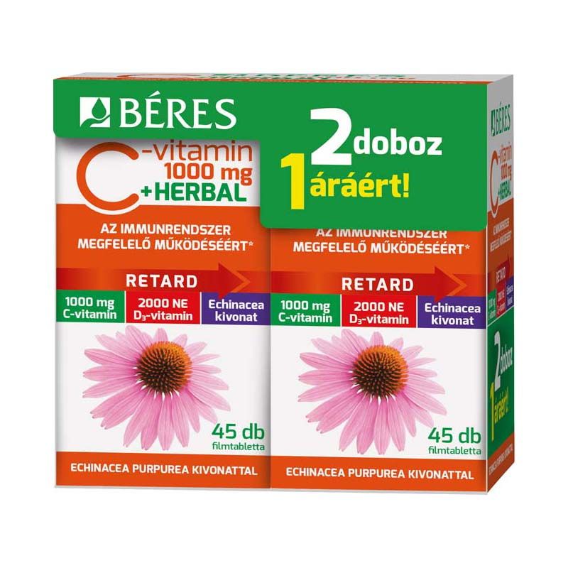 Béres Retard C-vitamin 1000 mg + Herbal filmtabletta