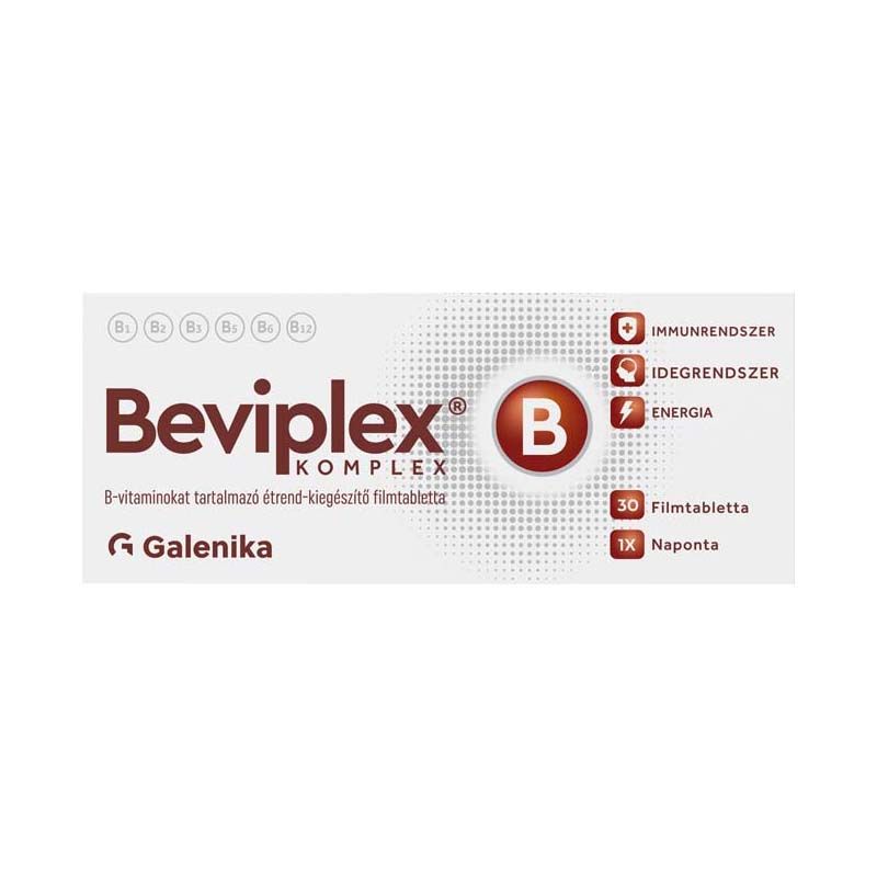 Beviplex B Komplex B-vitaminokat tartalmazó étrend-kiegészítő filmtabletta