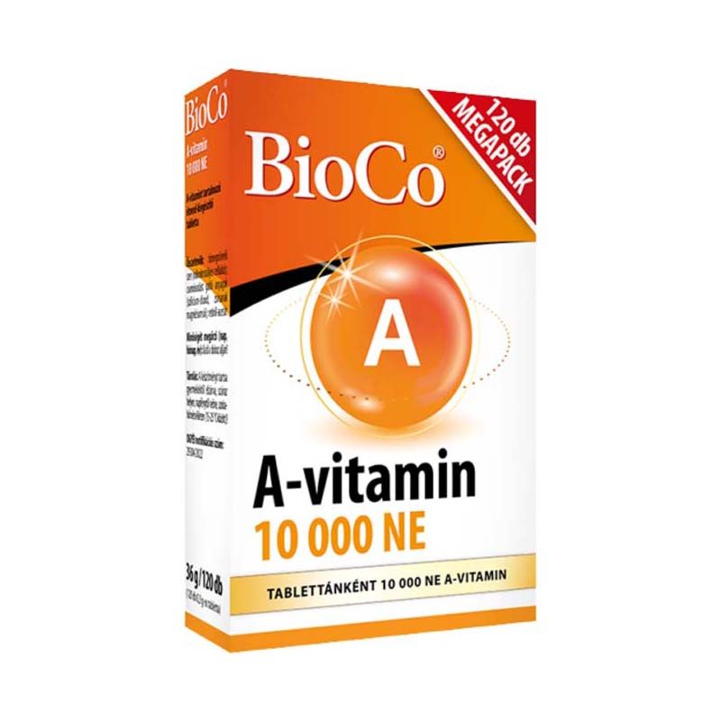 BioCo A-vitamin 10 000 NE étrend-kiegészítő tabletta