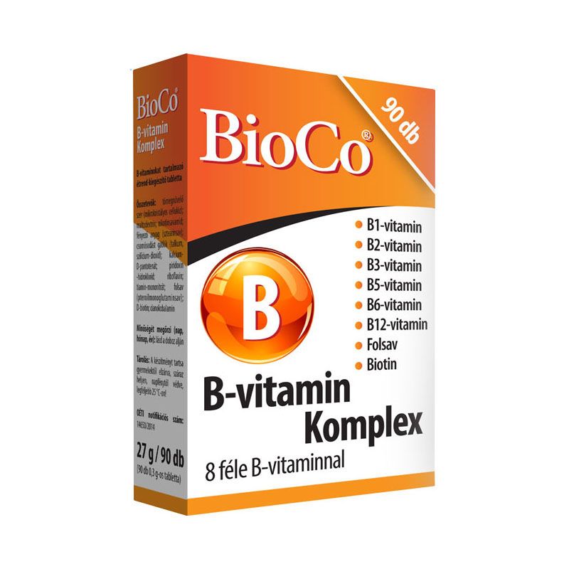 BioCo B-vitamin komplex étrend-kiegészítő tabletta