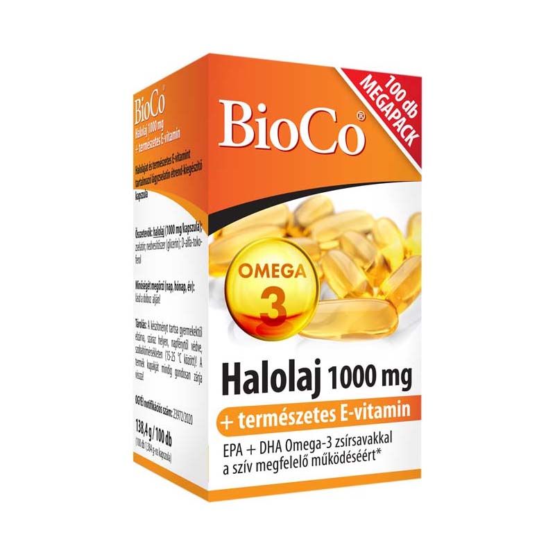 BioCo Halolaj 1000 mg E-vitamin étrend-kiegészítő kapszula