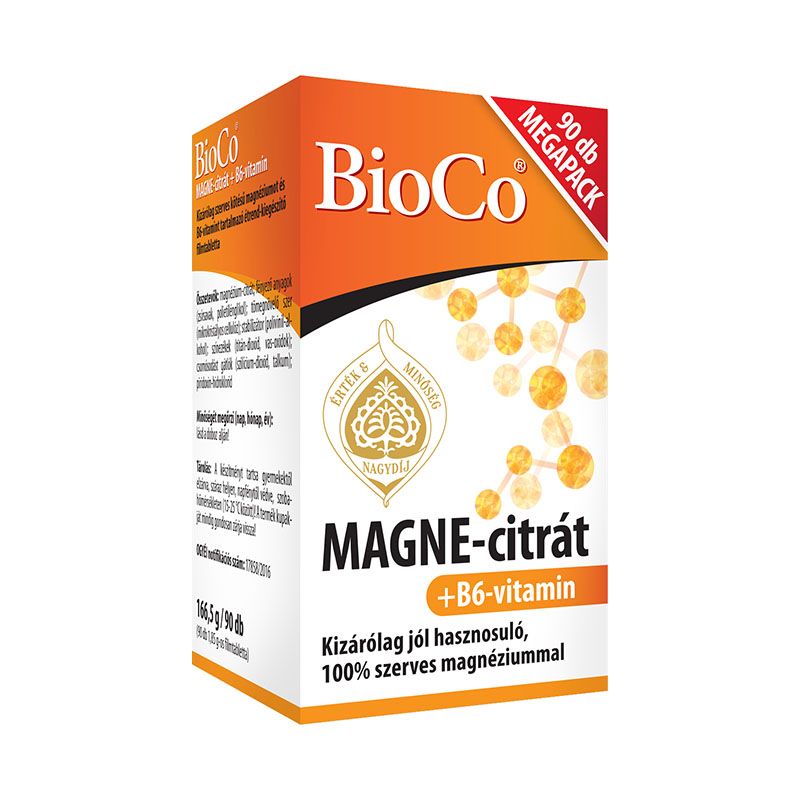 BioCo Magne-citrát + B6-vitamin filmtabletta