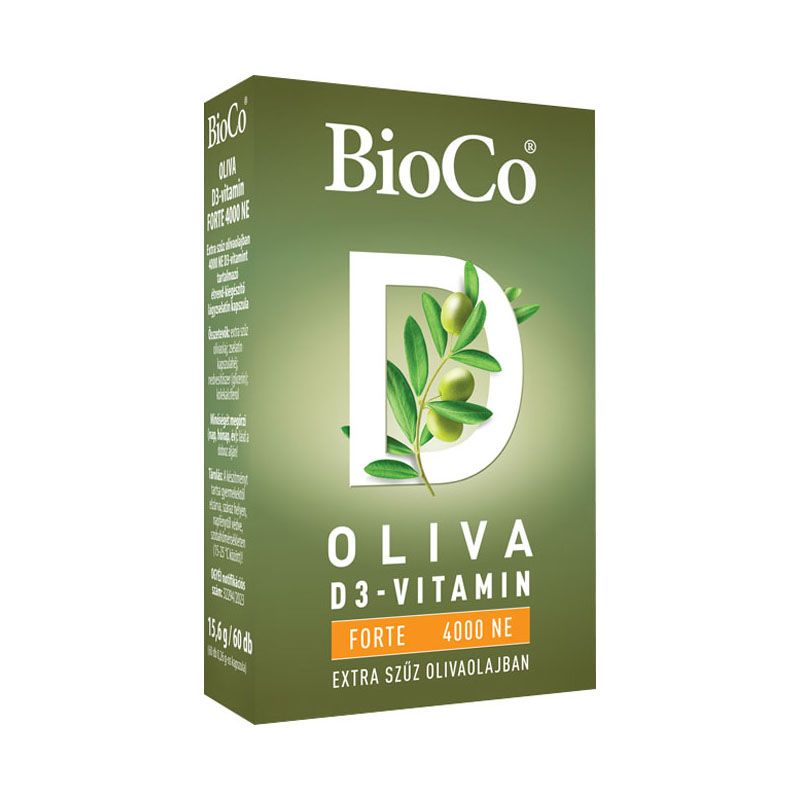 BioCo Oliva D3-vitamin Forte 4000NE lágyzselatin kapszula
