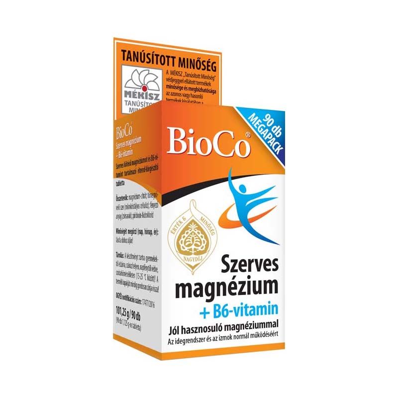 BioCo Szerves magnézium + B6-vitamin tabletta