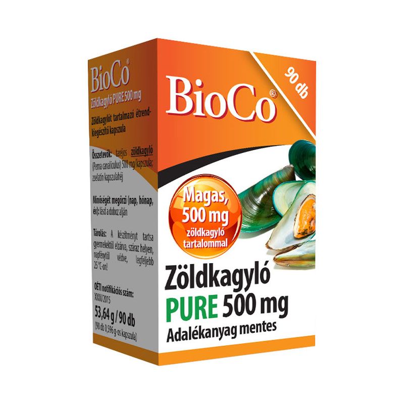 BioCo Zöldkagyló PURE 500mg kapszula