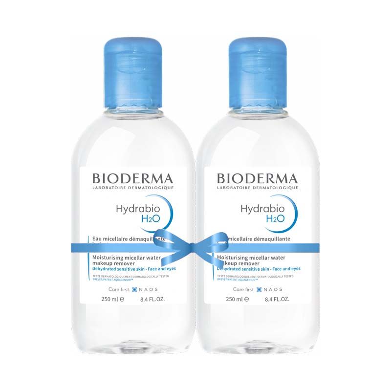 Bioderma Hydrabio H2O arc- és sminklemosó micellás víz duo csomag