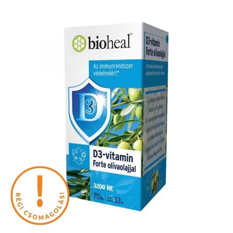 Bioheal D3-vitamin Forte 3200 NE olívaolajjal