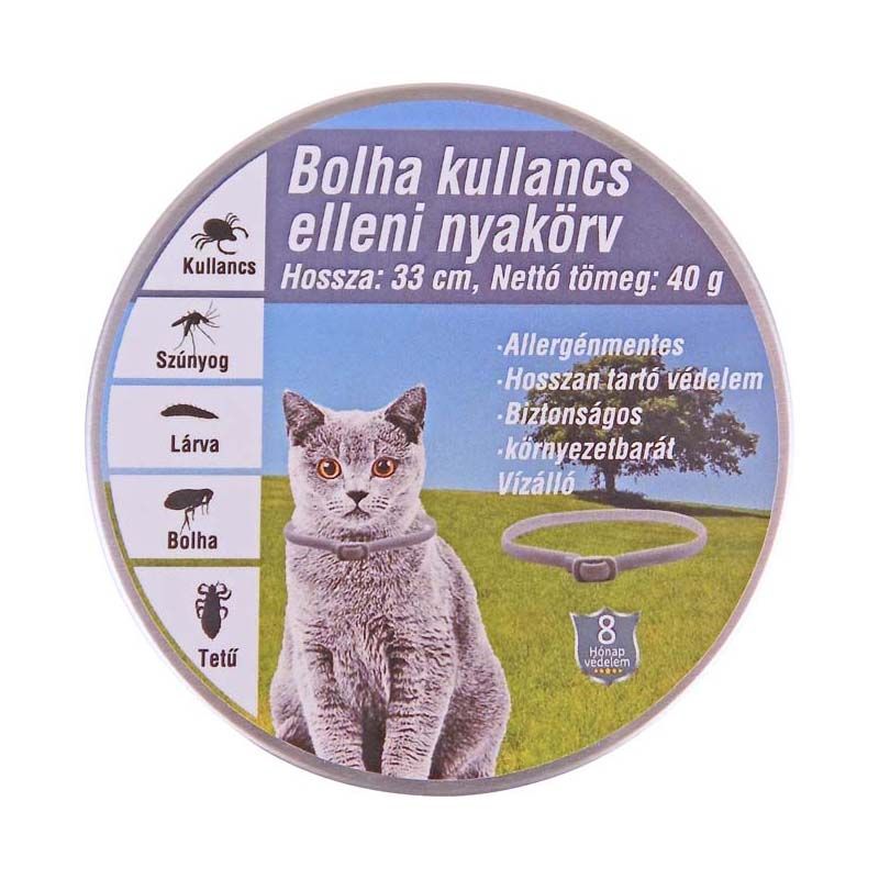 Bolha és kullancs elleni nyakörv macskáknak 33 cm
