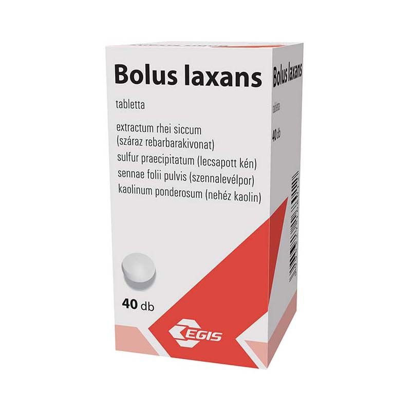 Bolus laxans tabletta