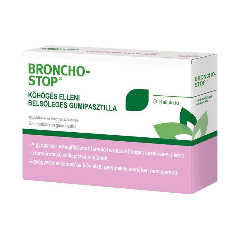 Bronchostop köhögés elleni belsőleges gumipasztilla