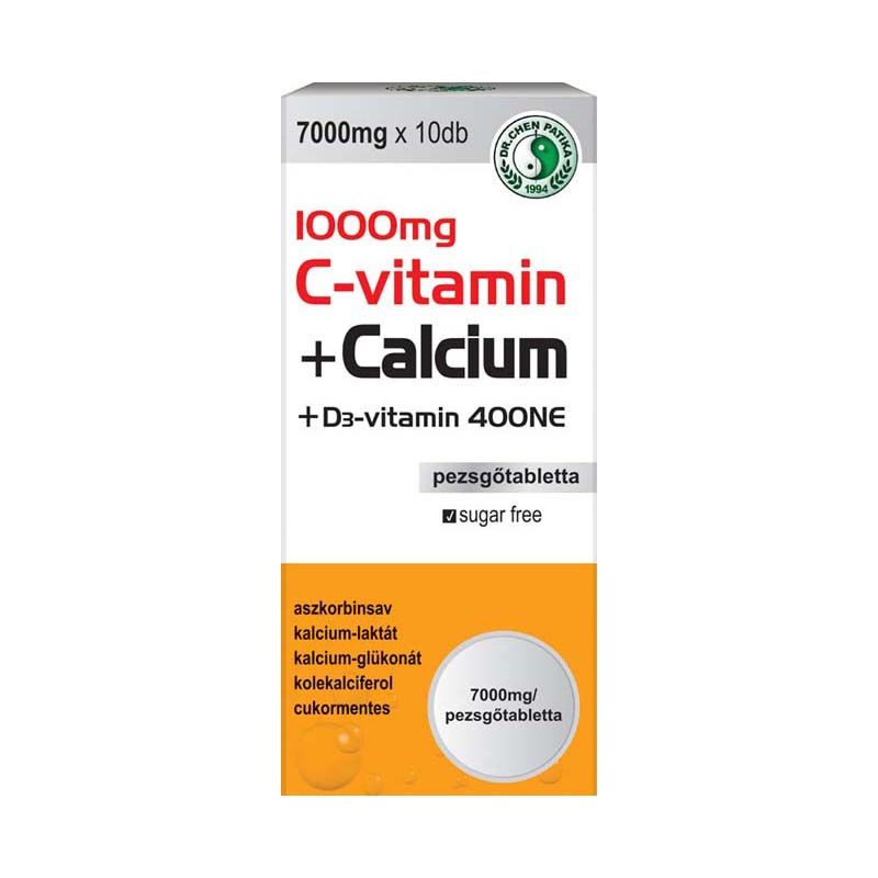 Dr. Chen C-vitamin 1000 mg + Ca + D3-vitamin 400NE pezsgőtabletta
