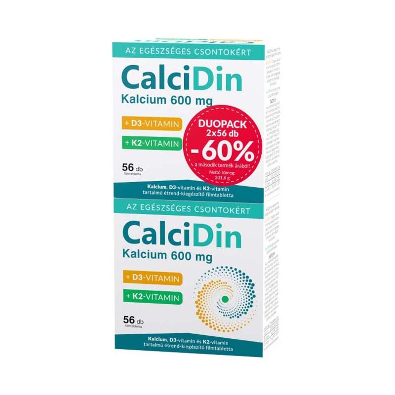 CalciDin Kalcium + D3 + K2 filmtabletta duo csomag