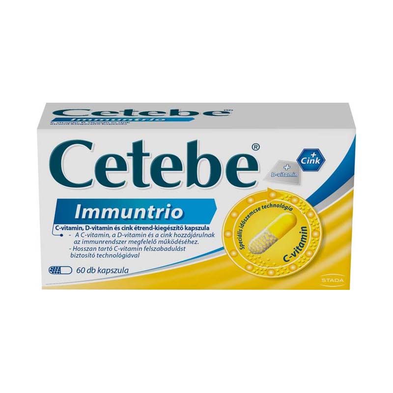 Cetebe C-vitamin + cink + D-vitamin étrend-kiegészítő kapszula