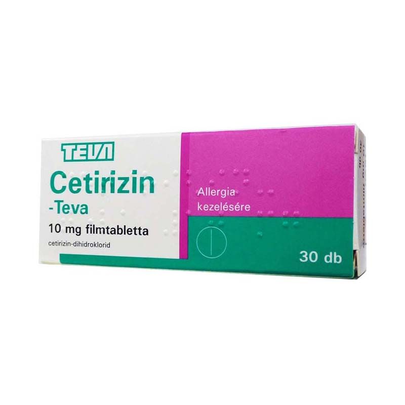 Cetirizin-Teva 10 mg filmtabletta (régi neve: Cetirizin-Ratiop)