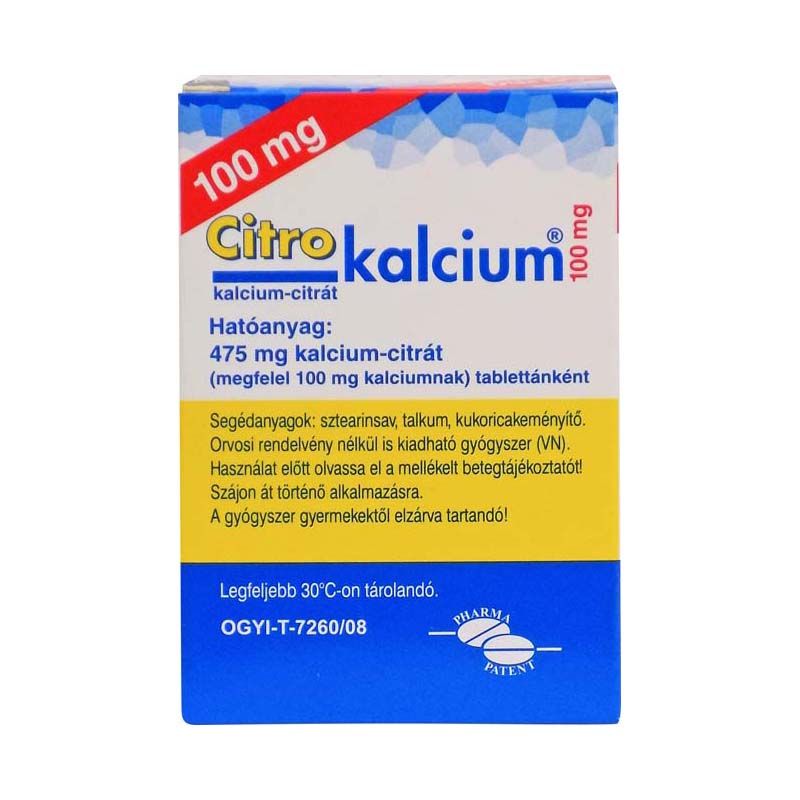 Citrokalcium 100 mg tabletta