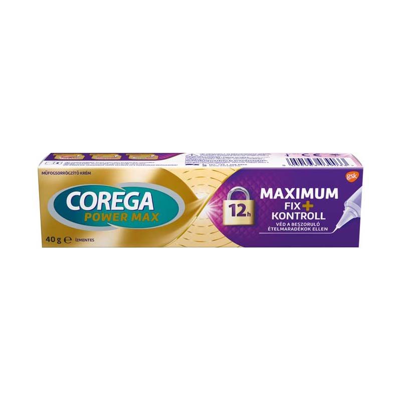 Corega Maximum Fix + Kontroll műfogsorrögzítő krém ízmentes