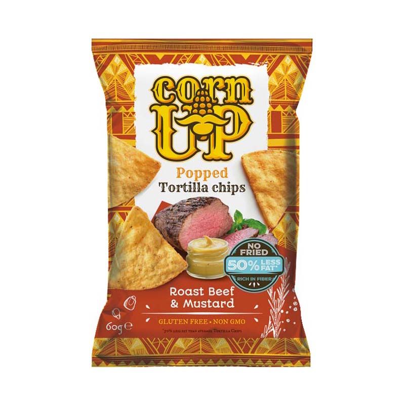Corn Up Tortilla chips marhahús és mustár ízű