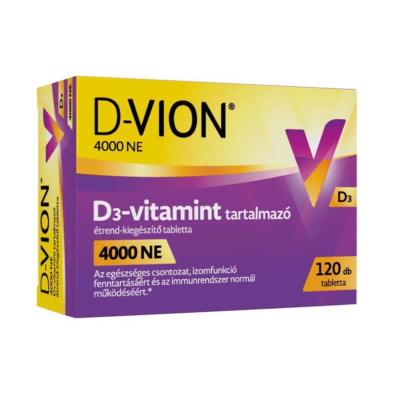 D-vion D3-vitamin 4000 NE étrend-kiegészítő tabletta