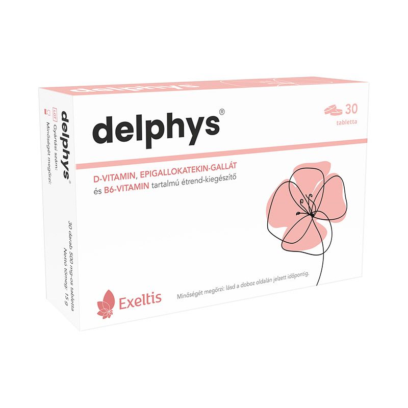 Delphys D-vitamin EGCG +B6 vitamin étrend-kiegészítő tabletta