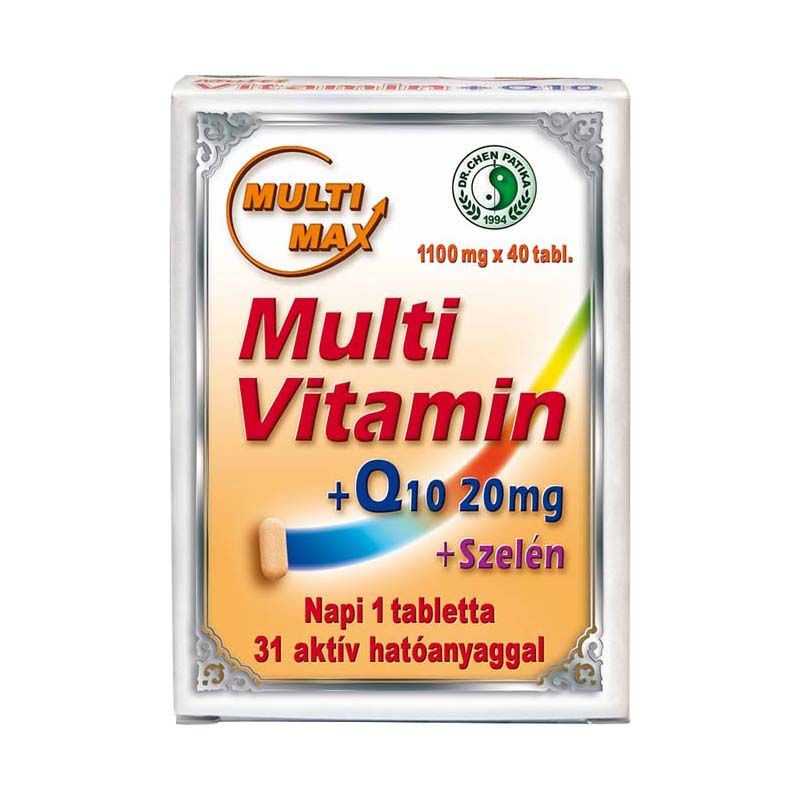 Dr. Chen Multi-Max vitamin+20 mg Q10+ Szelén tabletta 