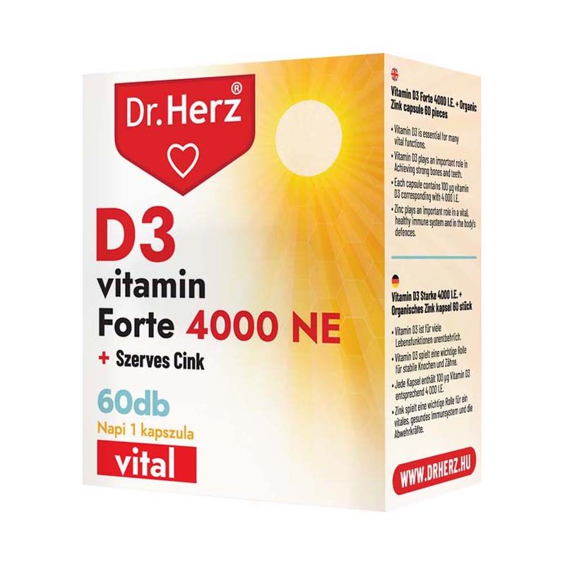 Dr. Herz D3-vitamin 4000 NE + szerves cink