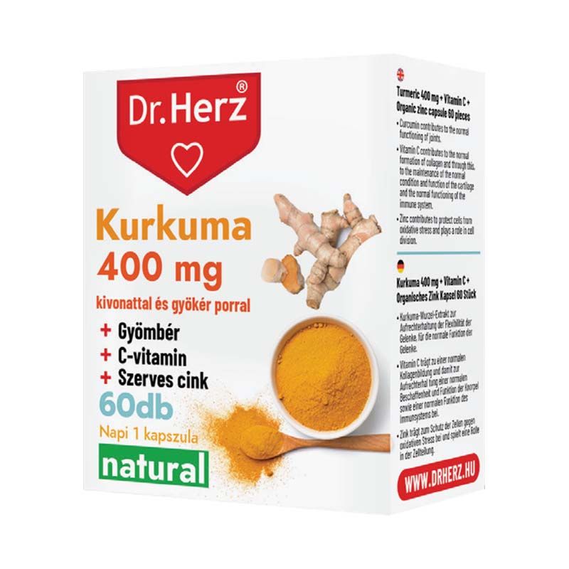 Dr. Herz Kurkuma + C-vitamin kapszula