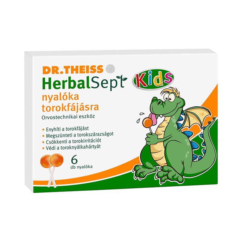 Dr.Theiss HerbalSept Kids nyalóka torokfájásra