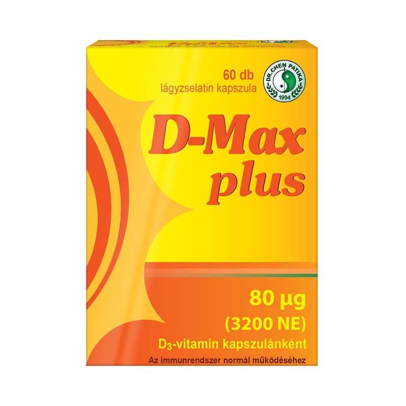 Dr. Chen D-Max Plus D3-vitamin 3200NE kapszula