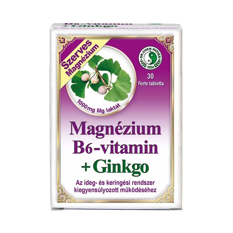 Dr. Chen Szerves Magnézium B6-vitamin + Ginkgo Forte tabletta