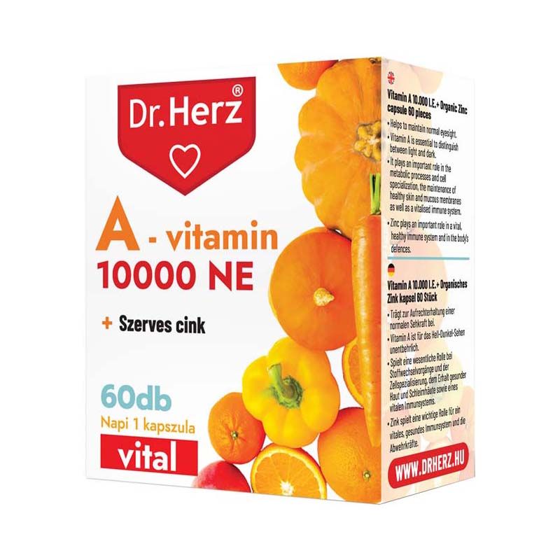 Dr. Herz A-vitamin 10000 NE + szerves cink