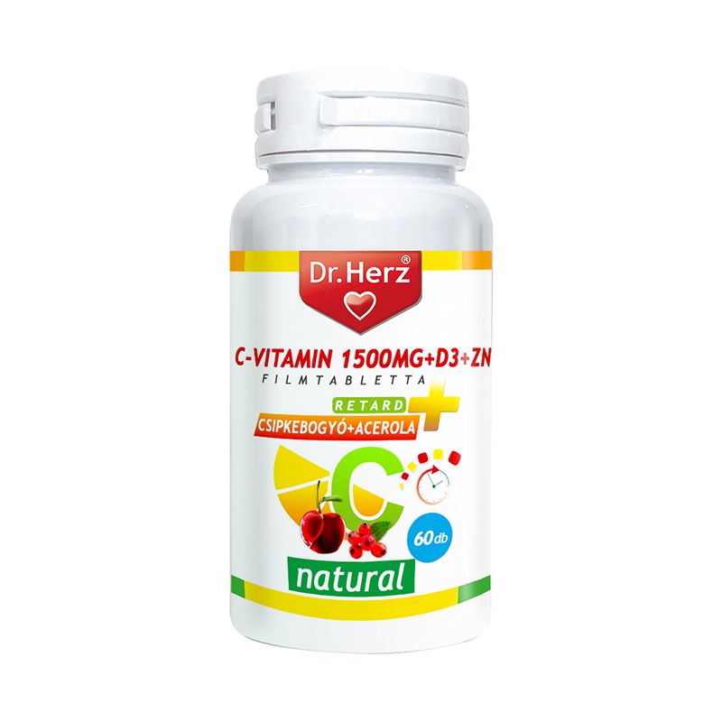 Dr. Herz C-vitamin 1500 mg + D3 + Zn retard filmtabletta
