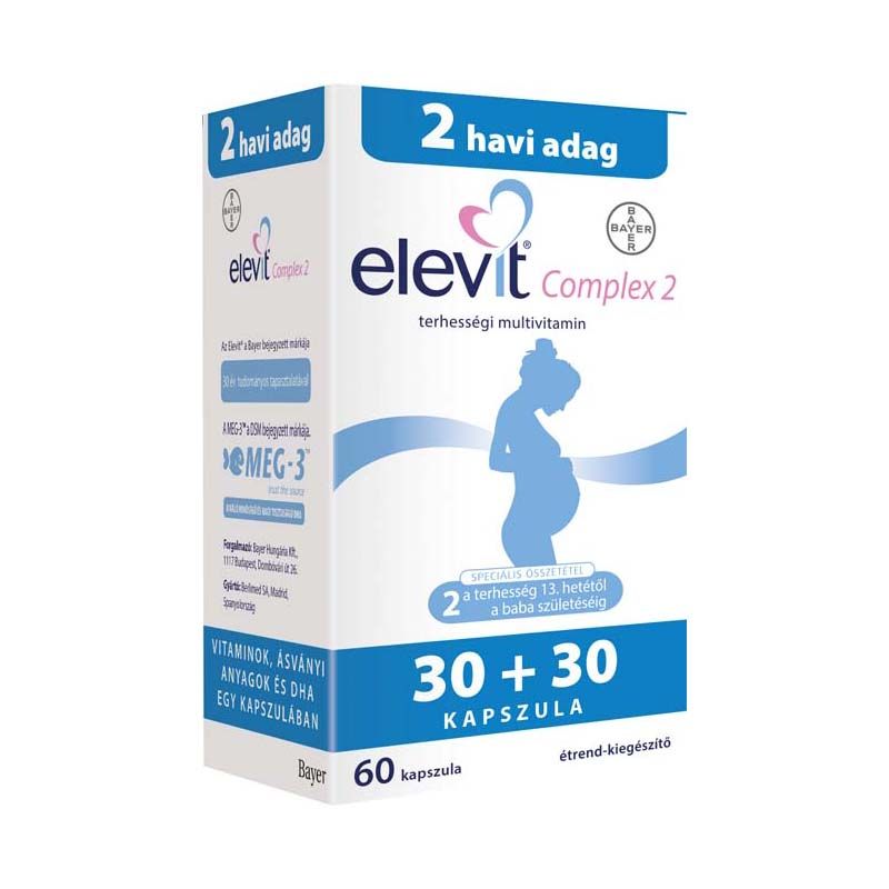 Elevit Complex 2 terhességi multivitamin lágyzselatin kapszula duo csomag