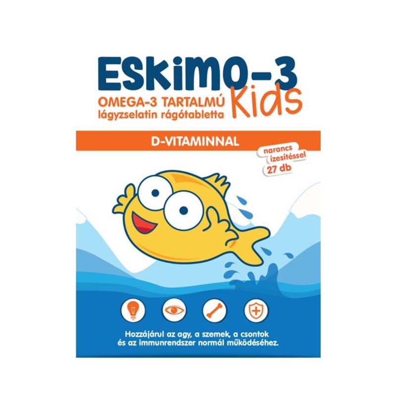Eskimo-3 Kids Omega-3 D-vitamin rágótabletta gyerekeknek