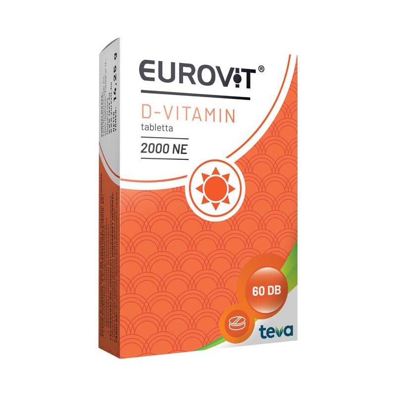 Eurovit D-vitamin 2000 NE étrend-kiegészítő tabletta